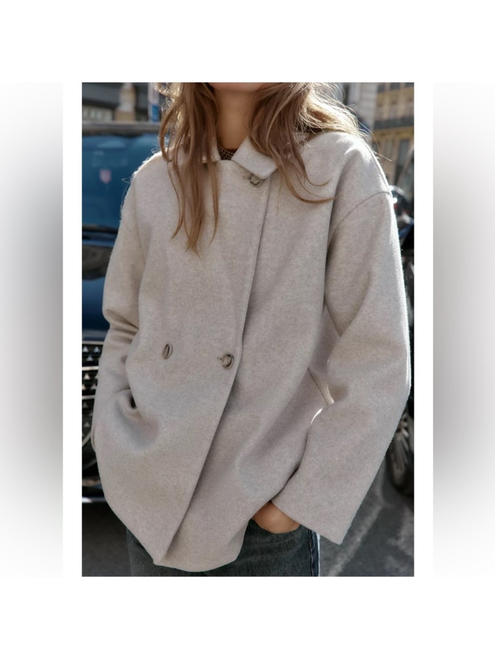 Zara Double Breasted light weight coat